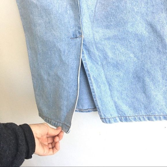 Vintage Light Blue Denim Midi Skirt - Picture 5 of 7